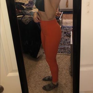 Soft orange leggings!